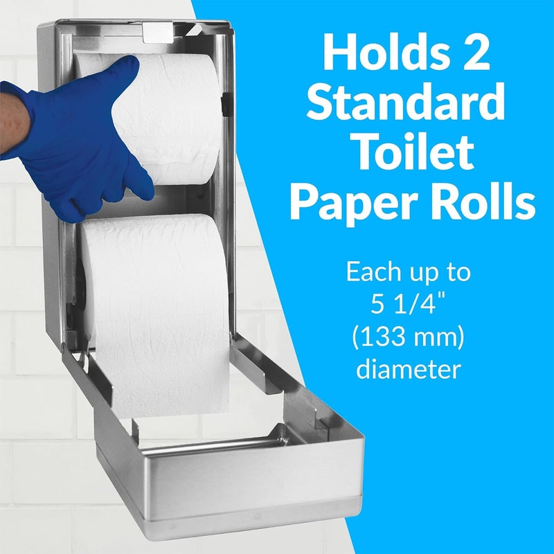 BOBRICK 2888 ClassicSeries Stainless Steel Surface-Mounted Multi-Roll Toilet Tissue Dispenser - Image 3
